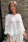 Laundry B Avery Crochet Top White - 